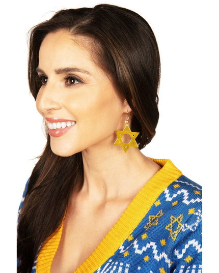 Star of David Hanukkah Earrings