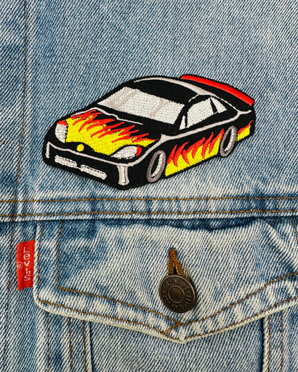 Sports Car Iron-On Patch