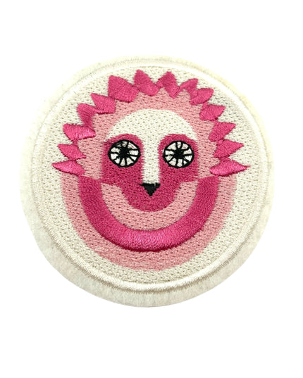 Pink Lion Iron-On Patch