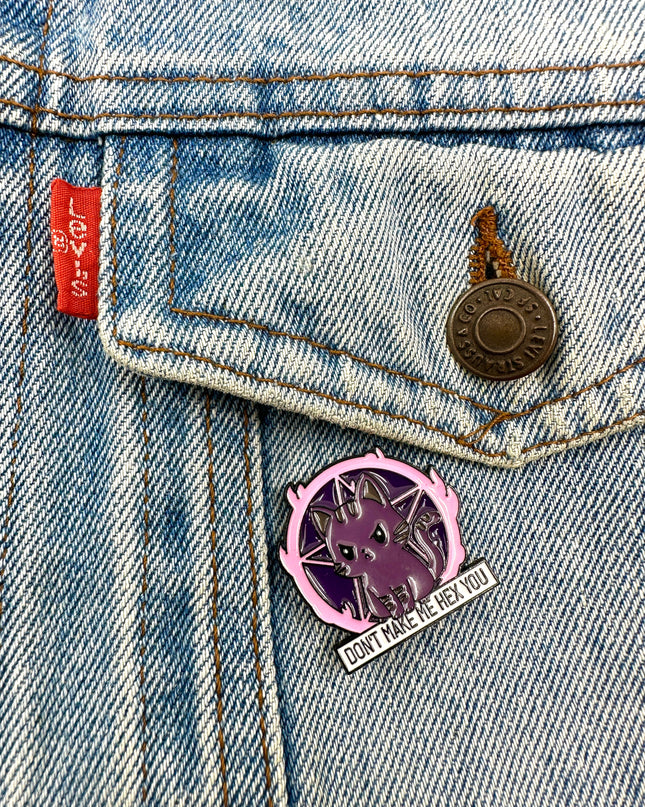 Hex Cat Enamel Pin Badge
