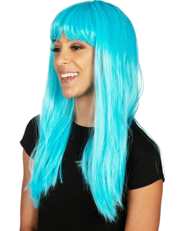 Light Blue Wig With Bangs