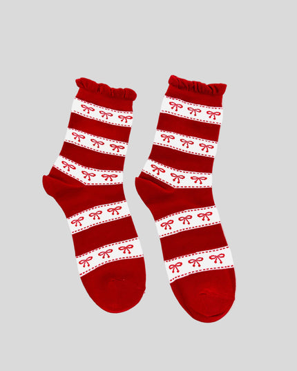 Cute Red Design I Socks - Holiday Cheer