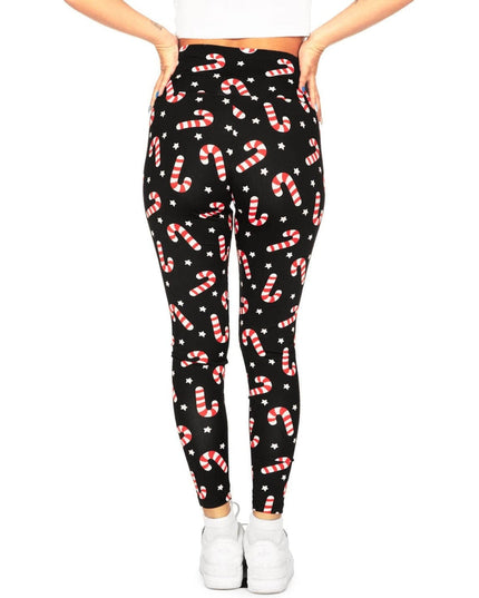 Candy Cane High Waisted Leggings