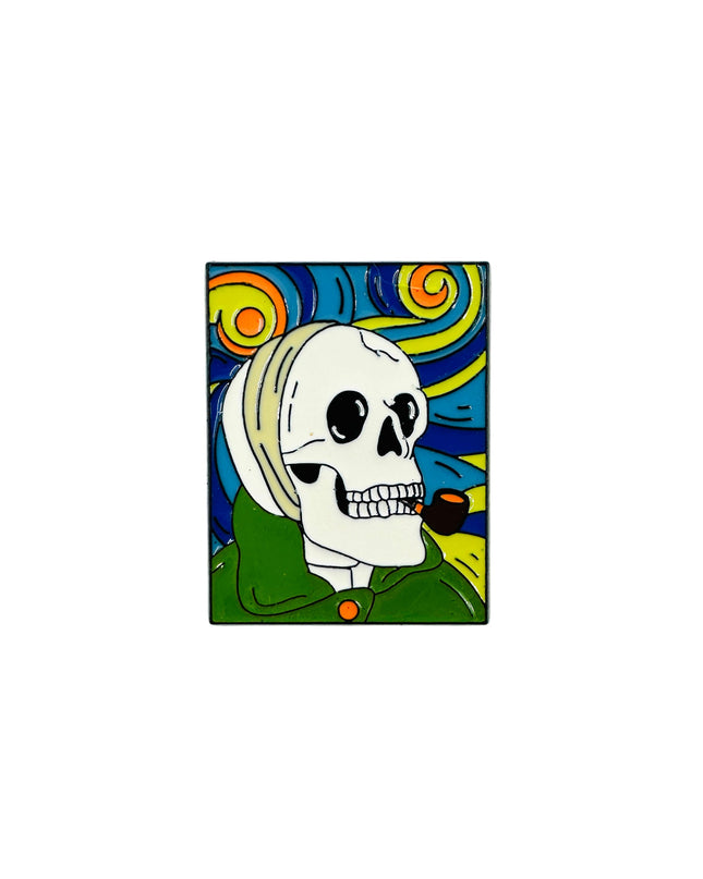 Van Gogh Skeleton Pin for Family Christmas Fun