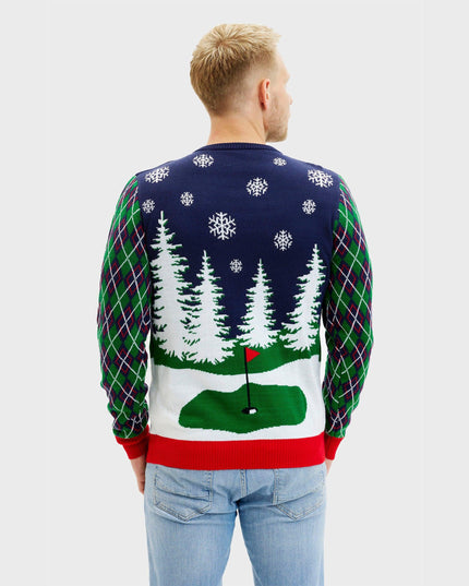Ho Ho Hole In One Christmas Sweater for Men