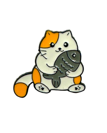 Fish Cat II Pin - Fun Accessory for Cat Lovers
