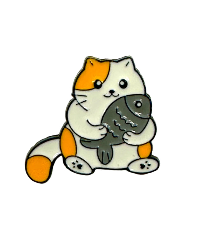 Fish Cat II Pin - Fun Gift for Cat Enthusiasts