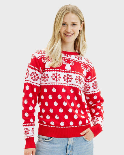 Classic Red Christmas Sweater for Women