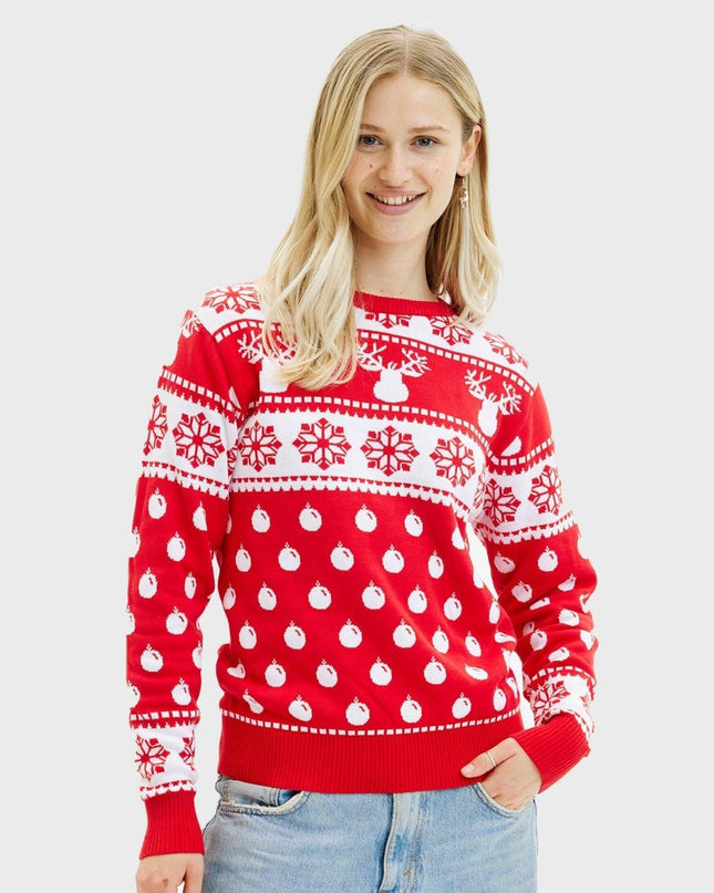 Classic Red Christmas Sweater for Women