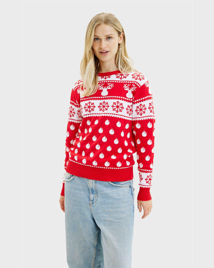 Classic Red Christmas Sweater for Women