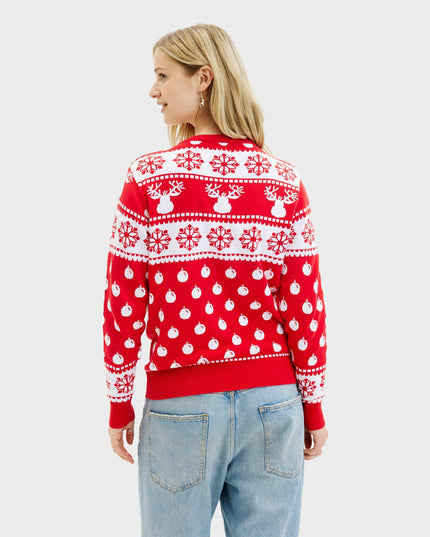 Classic Red Christmas Sweater for Women