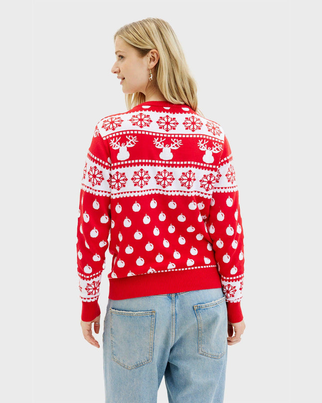 Classic Red Christmas Sweater for Women