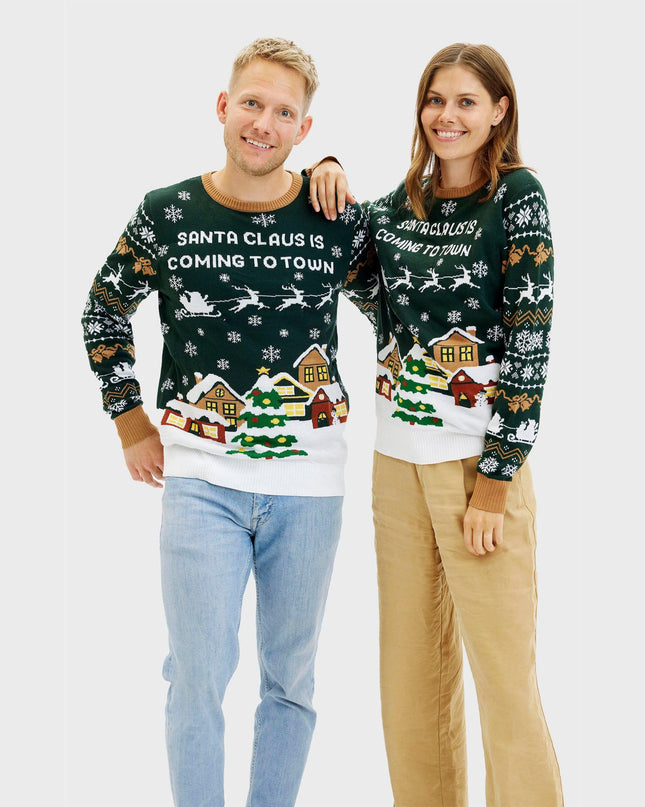 Santa Claus LED Christmas Sweater for Women