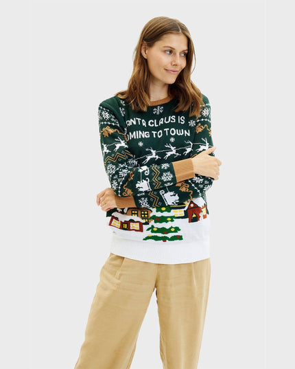 Santa Claus LED Christmas Sweater for Women