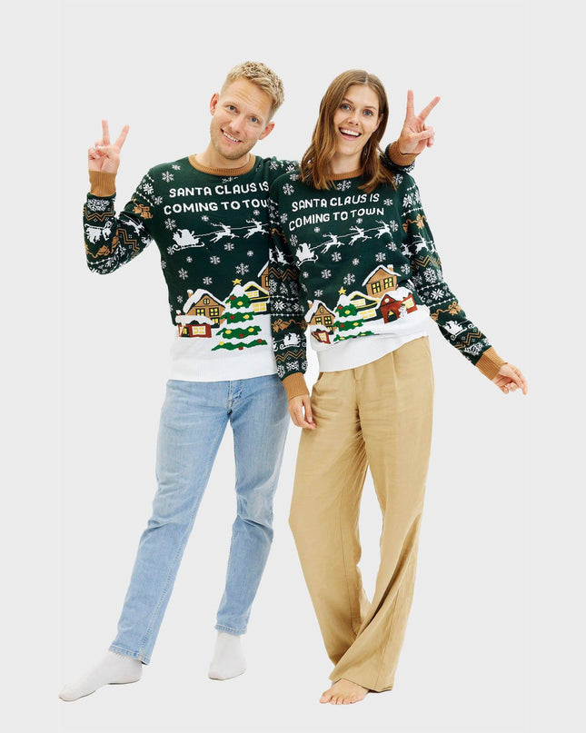 Santa Claus LED Christmas Sweater for Women