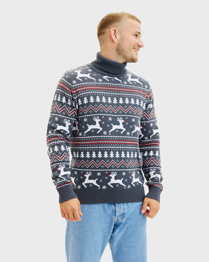 Stylish Highneck Christmas Sweater for Men