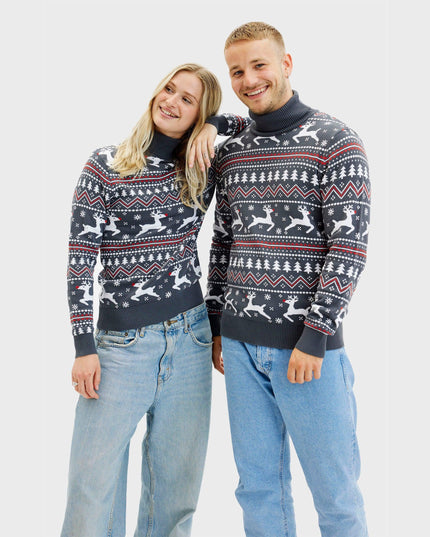 Stylish Highneck Christmas Sweater for Women