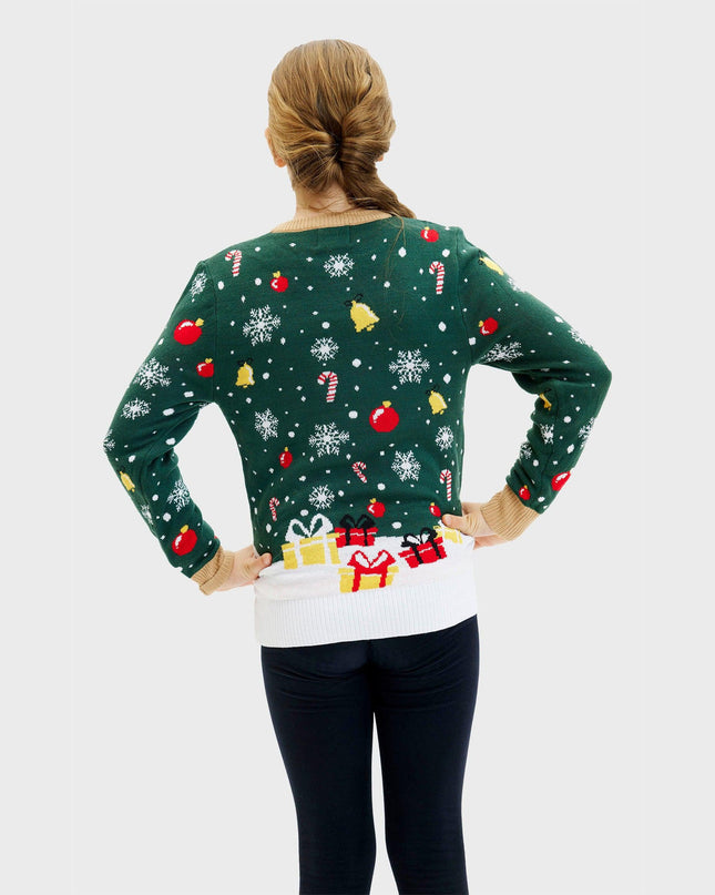 Santa Star Christmas Sweater for Kids with Lights