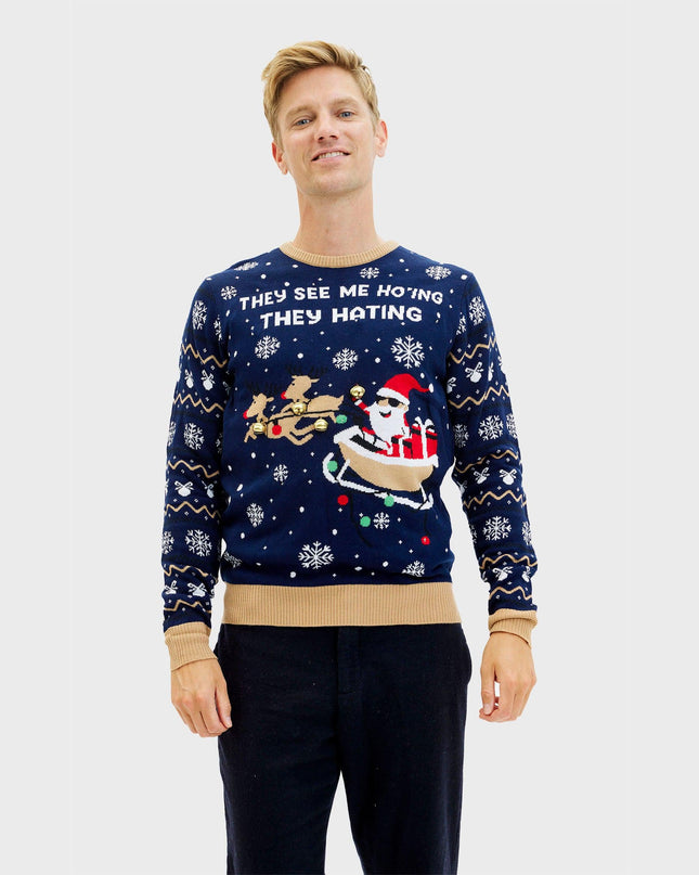Light-Up They See Me Ho'ing Sweater for Men