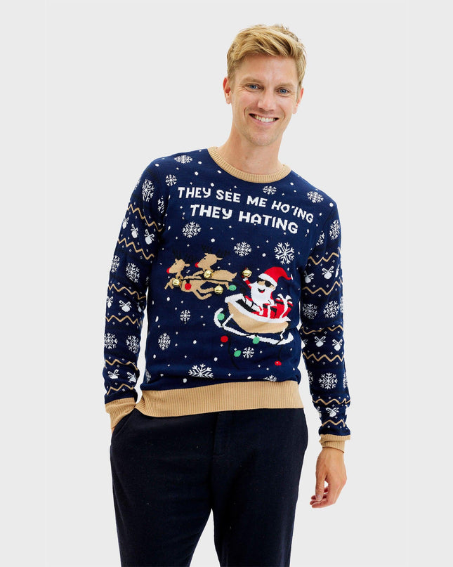 Light-Up They See Me Ho'ing Sweater for Men