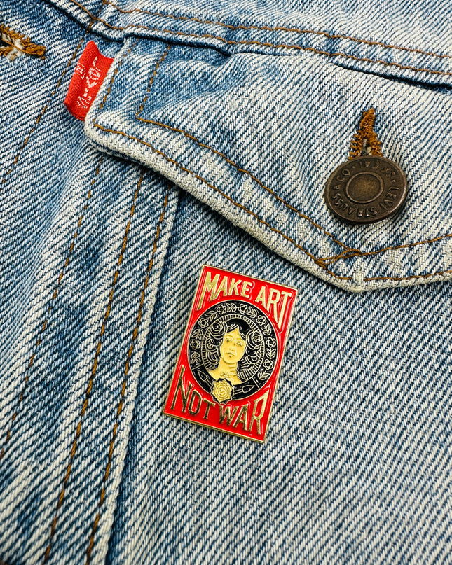 Make Art Not War Pin for Family Christmas Fun