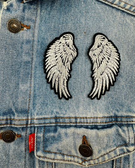Silver Wings Iron-On Patch
