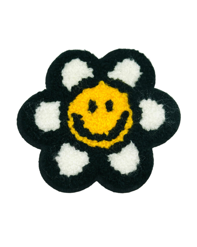 Iron-On Patch - Fluffy Flower Smiley II