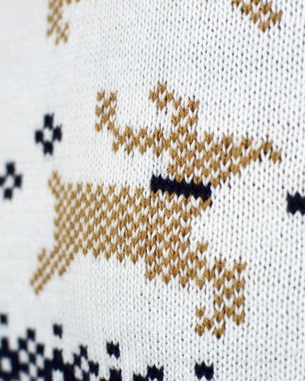 Chic Alaska White Christmas Sweater for Family