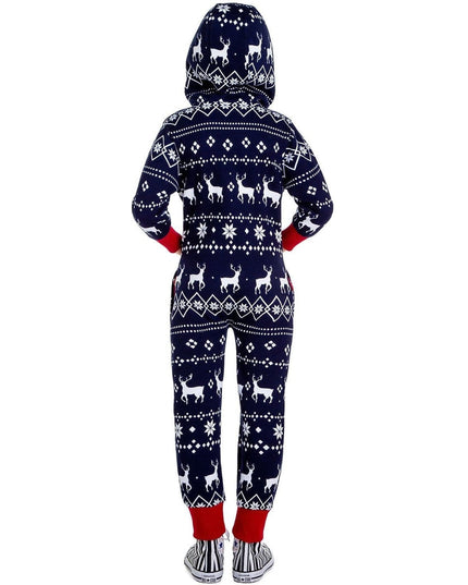 Boy's / Girl's Blue Fair Isle Reindeer Jumpsuit