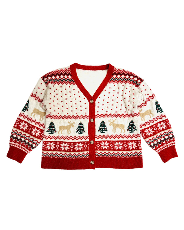 Vintage Christmas Sweater - Cozy Cardigan