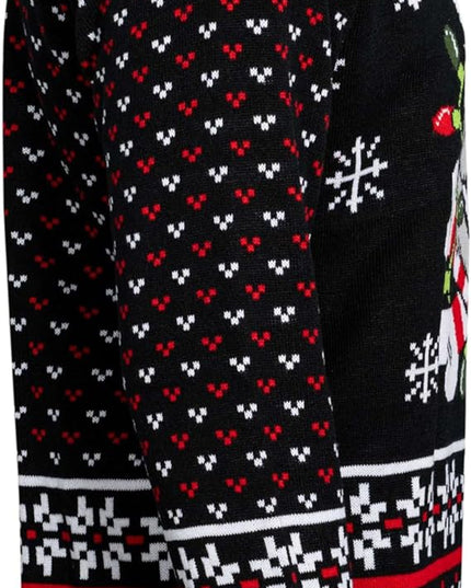 Skull Santa Claus Lights Ugly Christmas Sweater