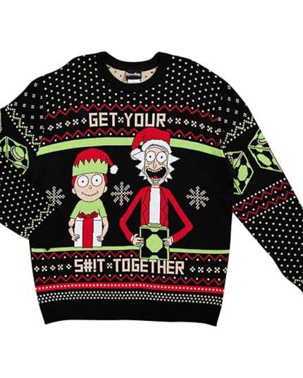 Rick and Morty Get Your Act Together Ugly Christmas Sweater