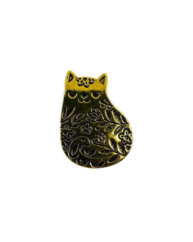 Golden Cat II Brooch | Family Pajama Accessory