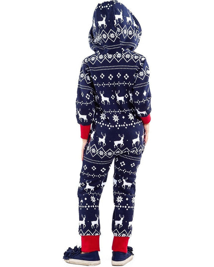 Boy's / Girl's Blue Fair Isle Reindeer Jumpsuit
