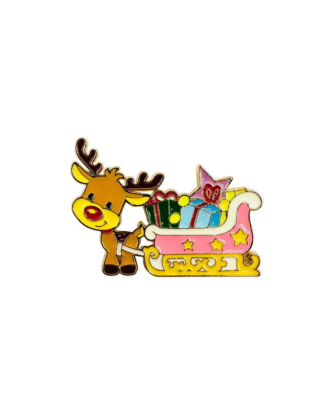 Santa Sleigh Brooch | Festive Christmas Accessory