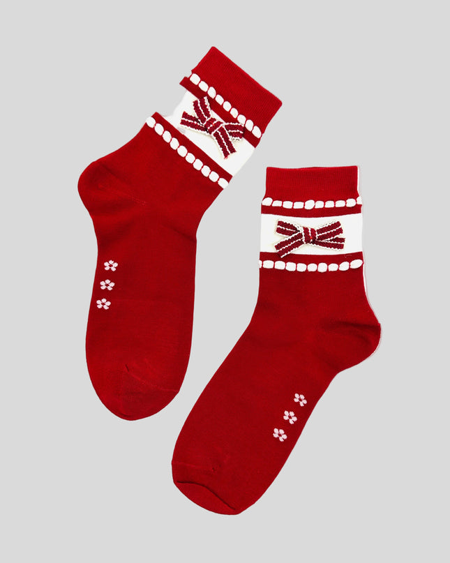 Cute Red Design II Socks - Festive Accessory