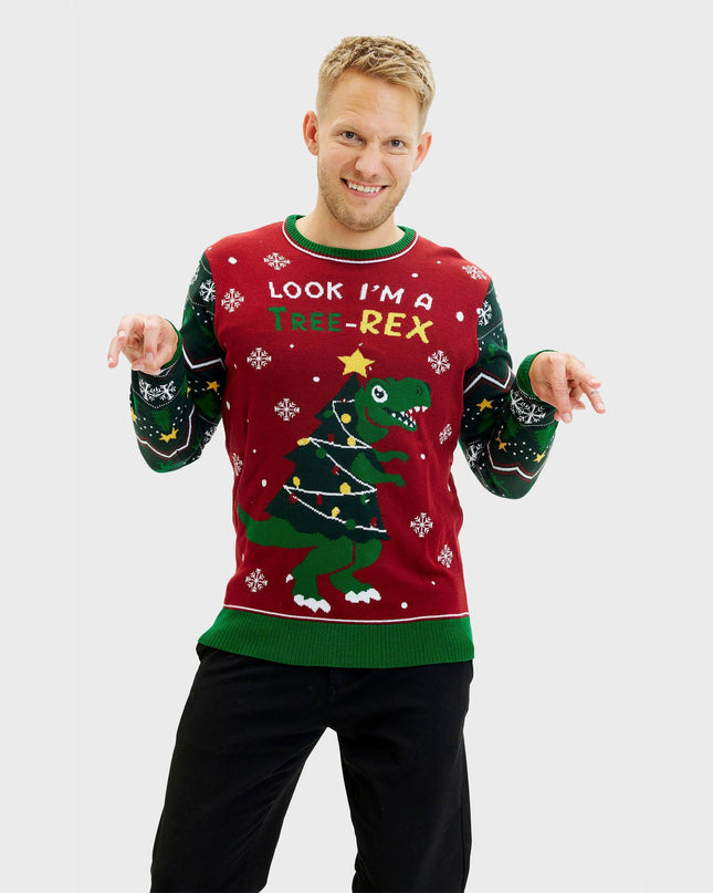Tree-REX Christmas Sweater for Men