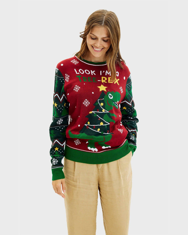 Tree-REX Christmas Sweater for Women