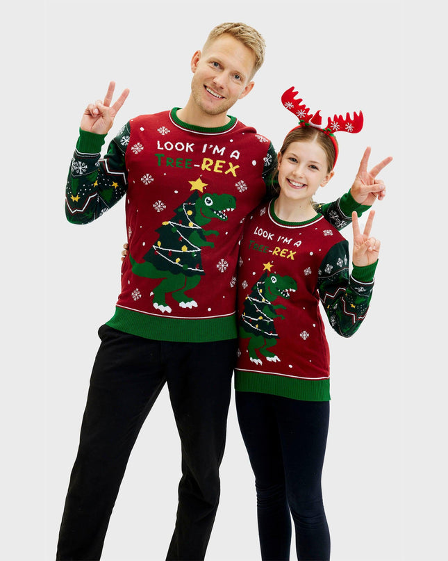Tree-REX Christmas Sweater for Women
