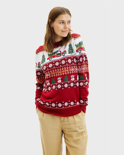 Driving Home for Christmas Sweater for Women - Trine Collection