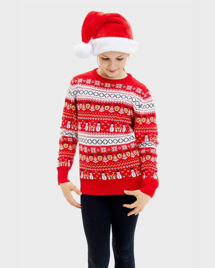 Reindeer Style Red Sweater for Kids