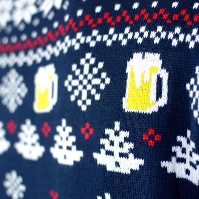 Women's 3D Christmas Sweater with Beer Pocket
