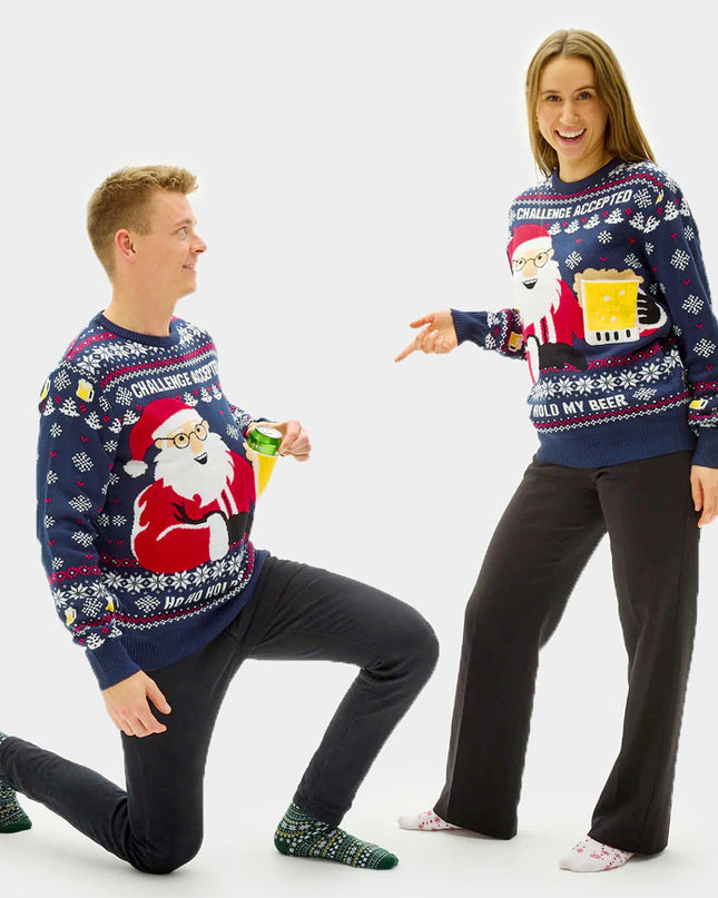 Women's 3D Beer Pocket Christmas Sweater