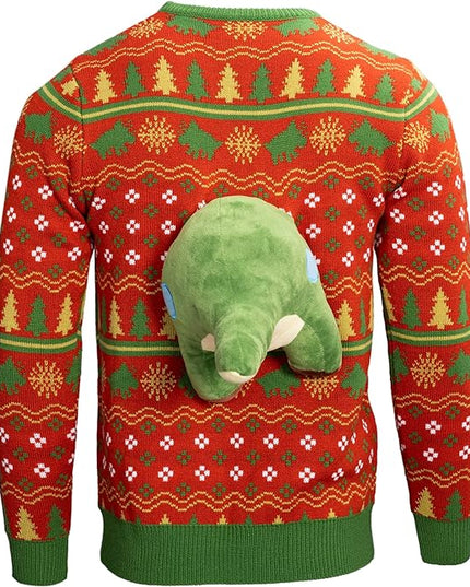 3D Triceratops Dinosaur Ugly Sweater