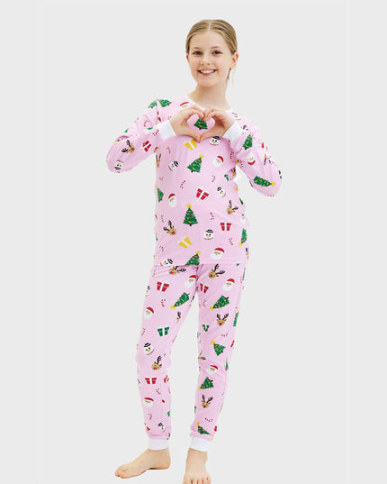 Pinkish Christmas Pajamas for Kids - Year-Round Comfort
