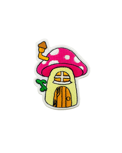 Mushroom House Iron-On Patch