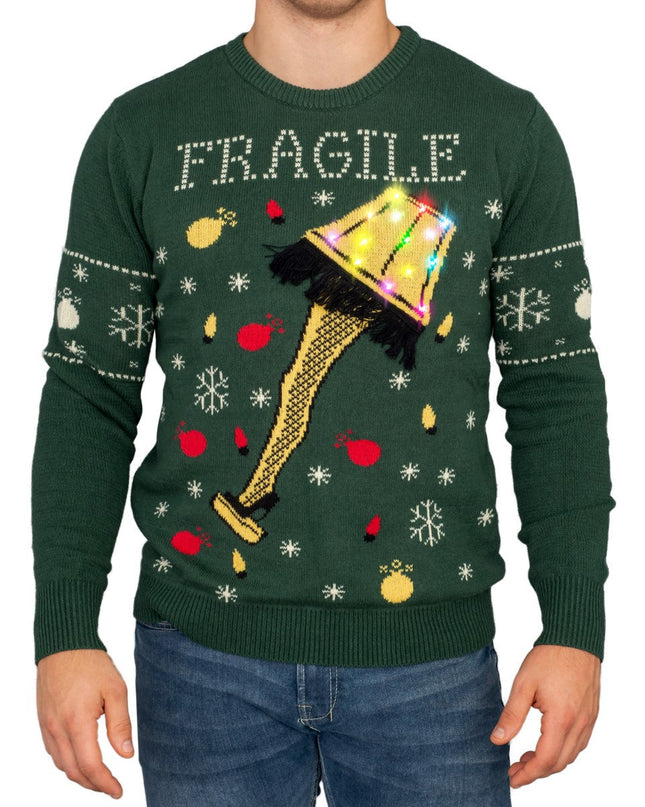 A Christmas Story Fragile Leg Lamp LED Sweater
