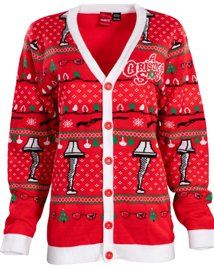 A Christmas Story Leg Lamp Button-Up Cardigan