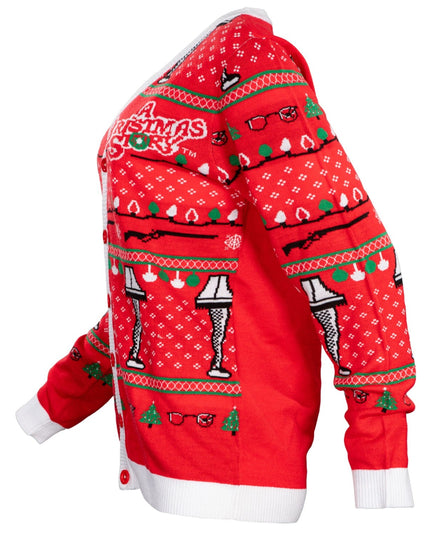 A Christmas Story Leg Lamp Button-Up Cardigan