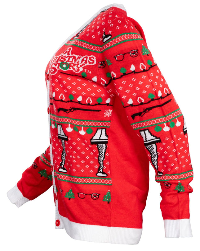 A Christmas Story Leg Lamp Button-Up Cardigan